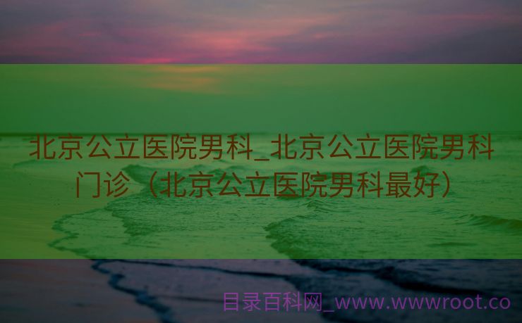 北京公立医院男科_北京公立医院男科门诊（北京公立医院男科最好）