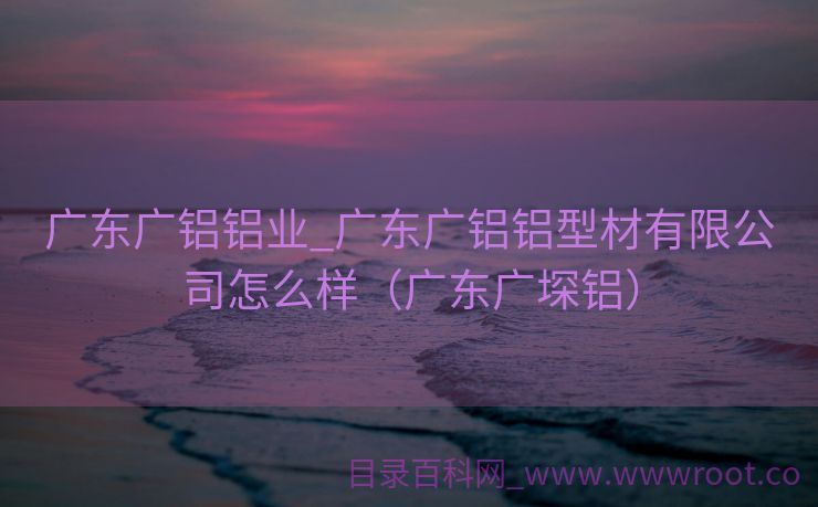 广东广铝铝业_广东广铝铝型材有限公司怎么样（广东广堔铝）