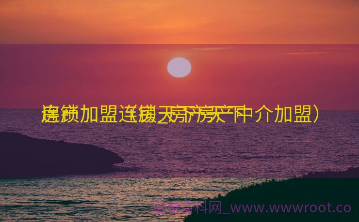 房产加盟连锁_房产天下
连锁加盟（房天下房产中介加盟）