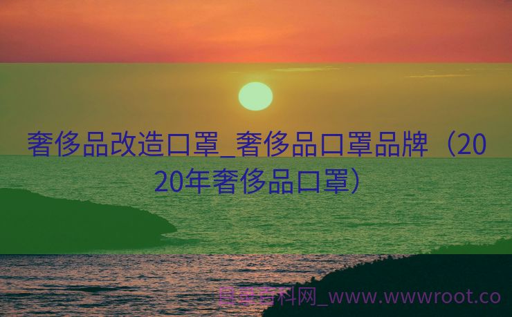 奢侈品改造口罩_奢侈品口罩品牌（2020年奢侈品口罩）