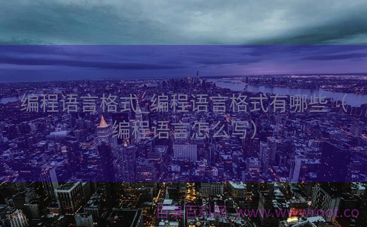 编程语言格式_编程语言格式有哪些（编程语言怎么写）