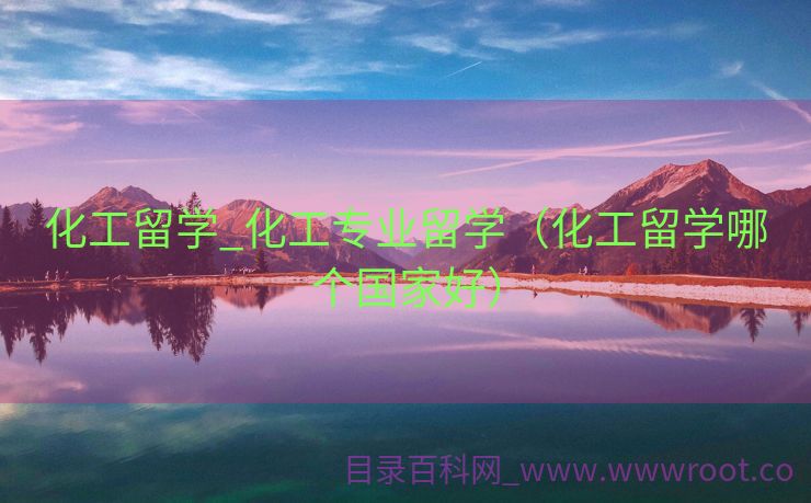 化工留学_化工专业留学（化工留学哪个国家好）
