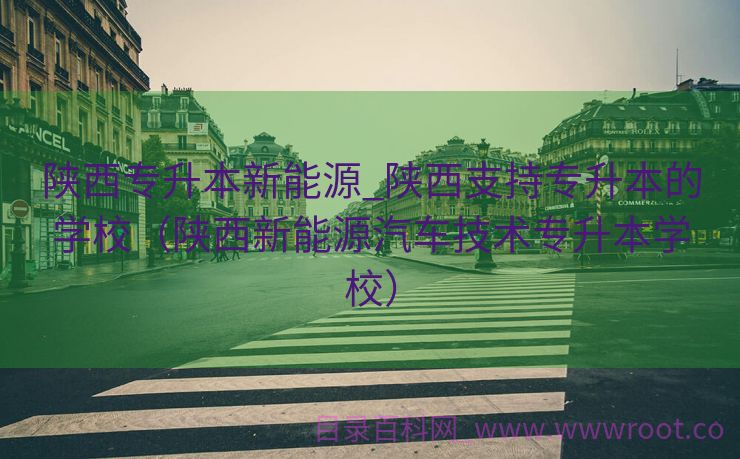 陕西专升本新能源_陕西支持专升本的学校（陕西新能源汽车技术专升本学校）