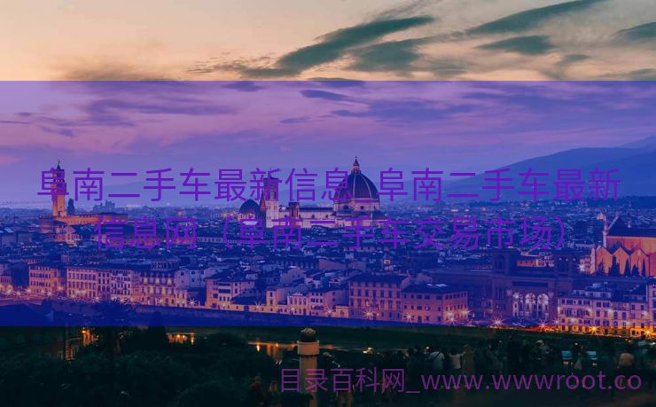 阜南二手车最新信息_阜南二手车最新信息网（阜南二手车交易市场）