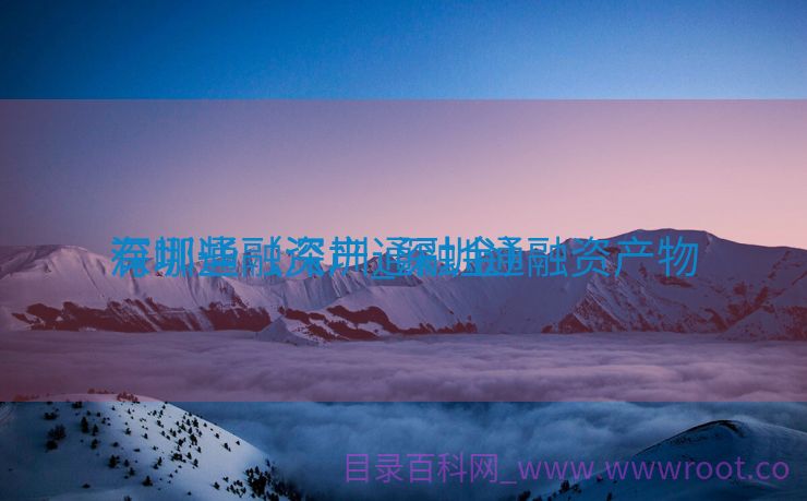 深圳通融资产_深圳通融资产物
有哪些（深圳通融金）