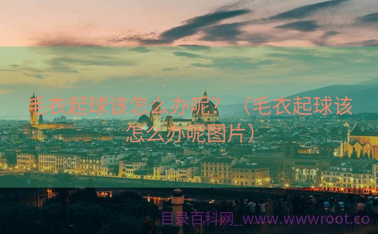 毛衣起球该怎么办呢？（毛衣起球该怎么办呢图片）