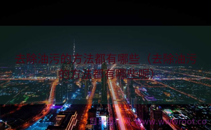 去除油污的方法都有哪些（去除油污的方法都有哪些呢）