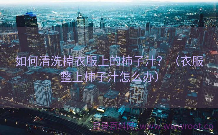 如何清洗掉衣服上的柿子汁？（衣服整上柿子汁怎么办）
