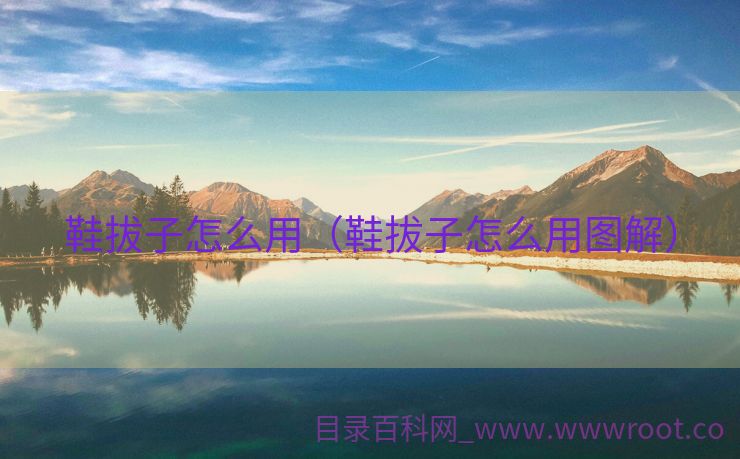 鞋拔子怎么用（鞋拔子怎么用图解）