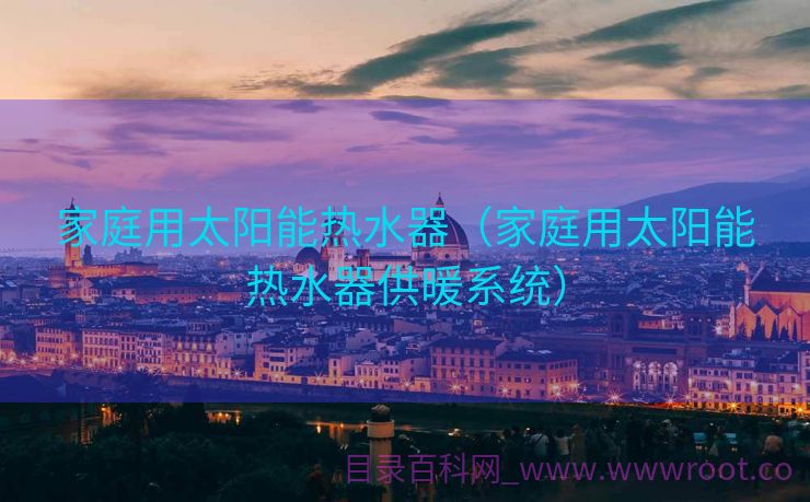 家庭用太阳能热水器（家庭用太阳能热水器供暖系统）