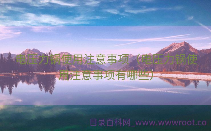 电压力锅使用注意事项（电压力锅使用注意事项有哪些）