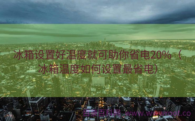 冰箱设置好温度就可助你省电20%（冰箱温度如何设置最省电）