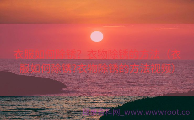 衣服如何除锈？衣物除锈的方法（衣服如何除锈?衣物除锈的方法视频）