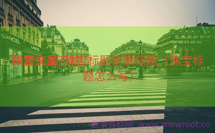 珠宝饰品产物
标题文案_珠宝标题创意标题（珠宝标题怎么写）