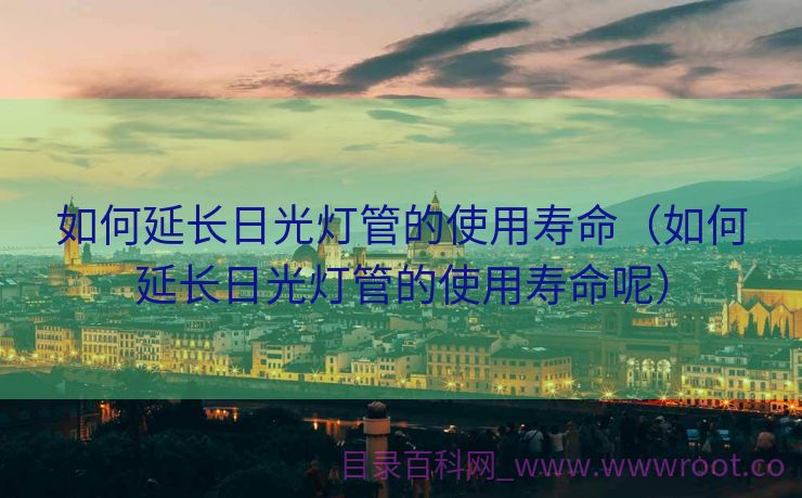 如何延长日光灯管的使用寿命（如何延长日光灯管的使用寿命呢）