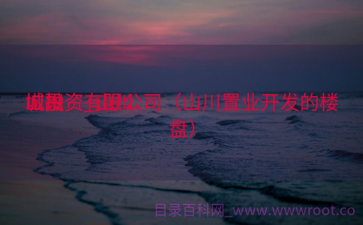 山川
城融资_山川
城投资有限公司（山川置业开发的楼盘）