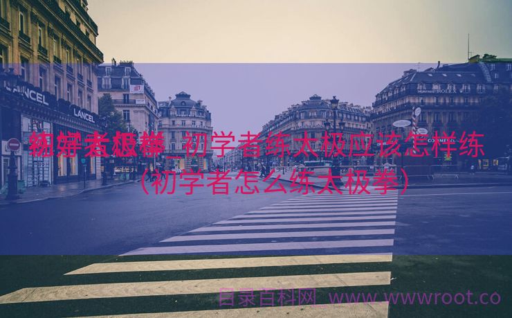 初学者怎样
练好太极拳_初学者练太极应该怎样练（初学者怎么练太极拳）