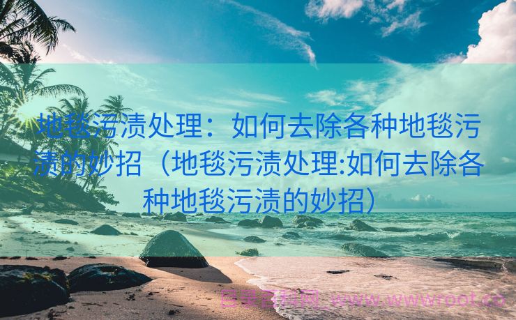 地毯污渍处理：如何去除各种地毯污渍的妙招（地毯污渍处理:如何去除各种地毯污渍的妙招）