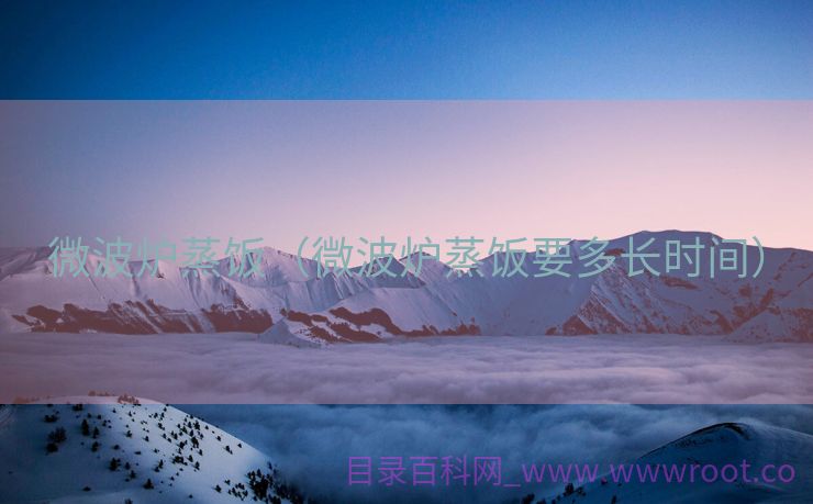 微波炉蒸饭（微波炉蒸饭要多长时间）