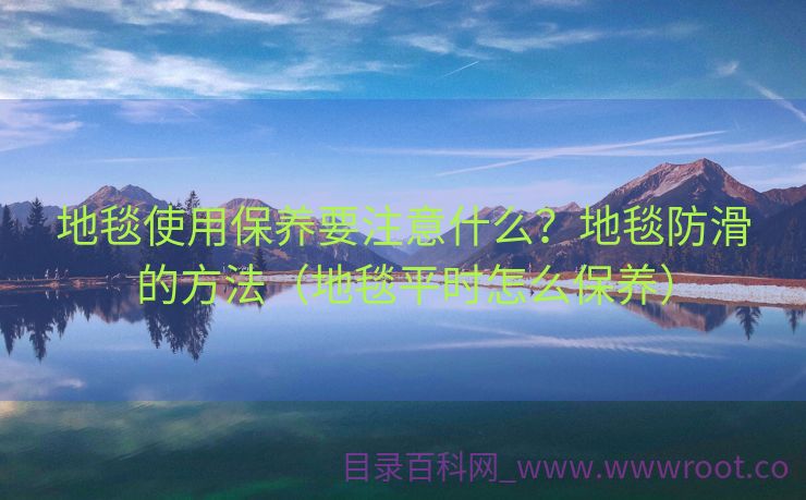 地毯使用保养要注意什么？地毯防滑的方法（地毯平时怎么保养）