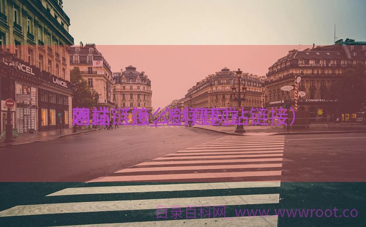 怎样
建立
网站链接_怎样建立
网站（怎么创建网站链接）