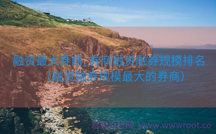 融资最大券商_券商融资融券规模排名（融资融券规模最大的券商）