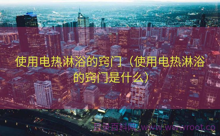 使用电热淋浴的窍门（使用电热淋浴的窍门是什么）