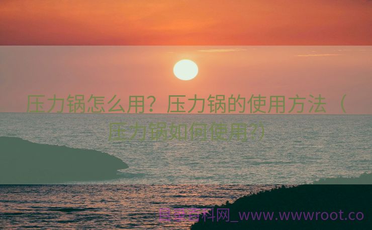 压力锅怎么用？压力锅的使用方法（压力锅如何使用?）