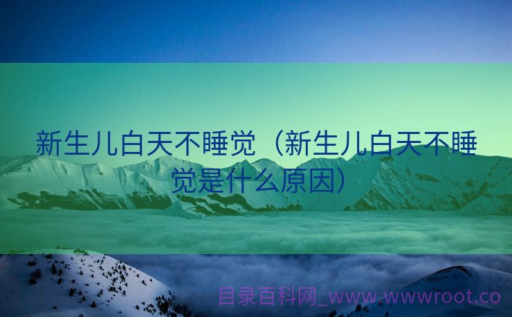 新生儿白天不睡觉（新生儿白天不睡觉是什么原因）