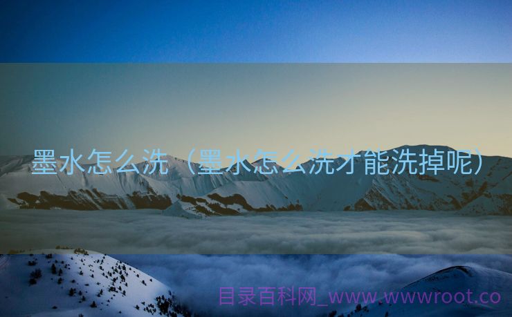 墨水怎么洗（墨水怎么洗才能洗掉呢）