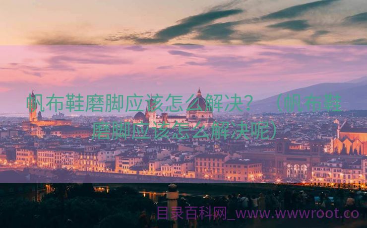 帆布鞋磨脚应该怎么解决？（帆布鞋磨脚应该怎么解决呢）