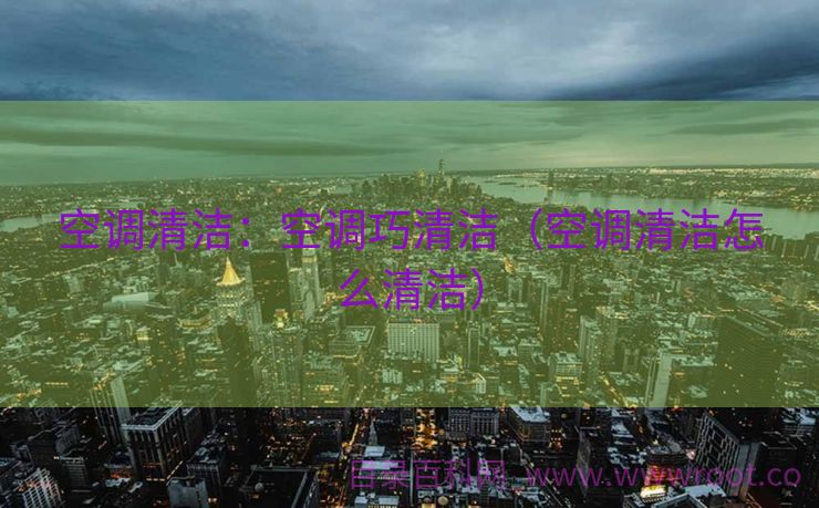 空调清洁：空调巧清洁（空调清洁怎么清洁）