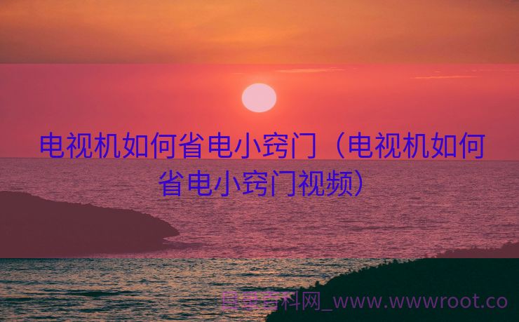 电视机如何省电小窍门（电视机如何省电小窍门视频）