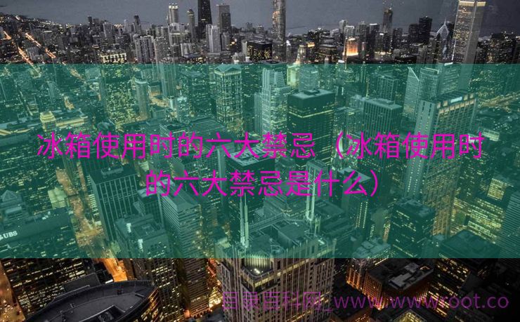 冰箱使用时的六大禁忌（冰箱使用时的六大禁忌是什么）