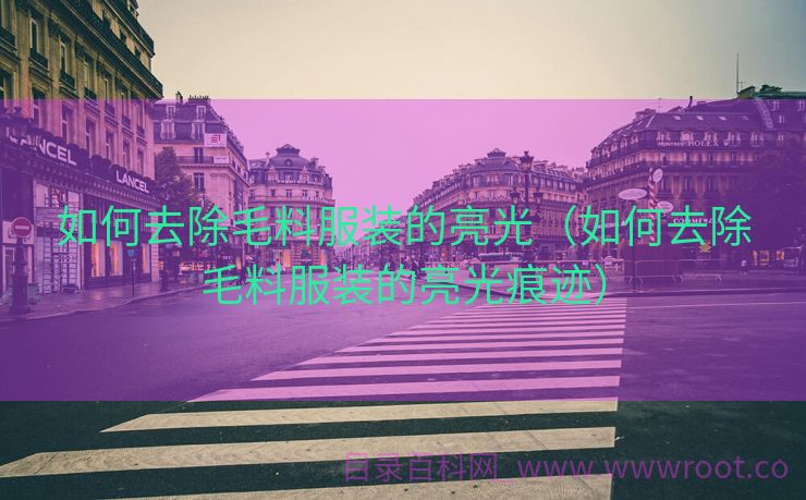如何去除毛料服装的亮光（如何去除毛料服装的亮光痕迹）