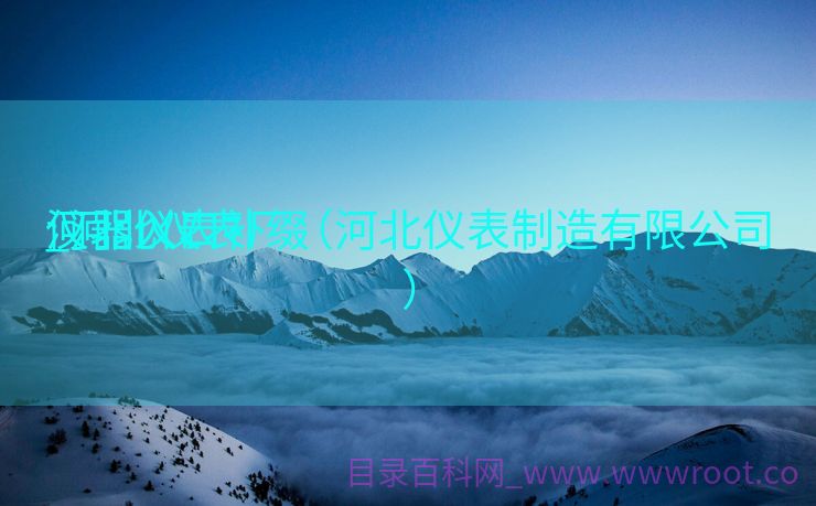 河北入口
仪器仪表补缀
_河北仪表厂（河北仪表制造有限公司）
