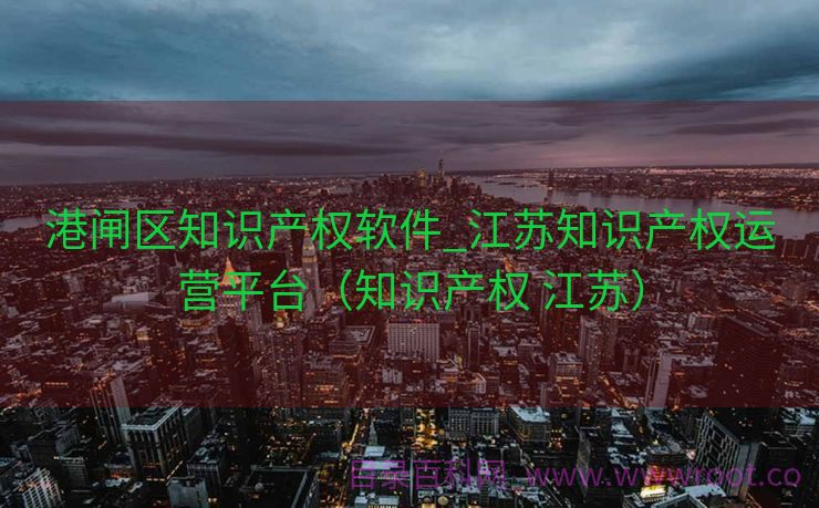 港闸区知识产权软件_江苏知识产权运营平台（知识产权 江苏）