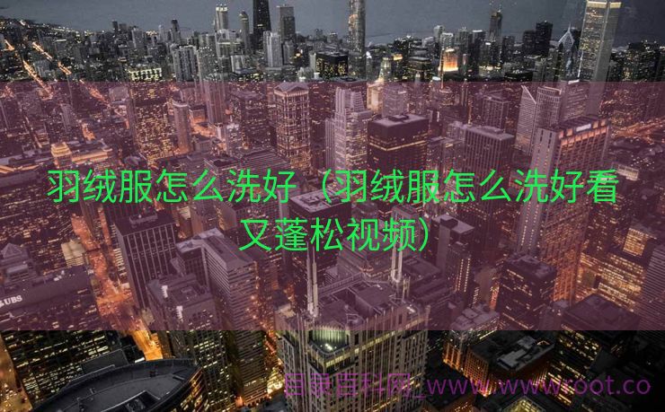 羽绒服怎么洗好（羽绒服怎么洗好看又蓬松视频）