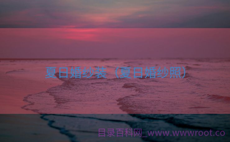 夏日婚纱装（夏日婚纱照）