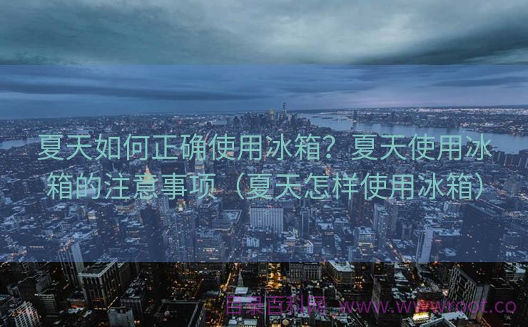 夏天如何正确使用冰箱？夏天使用冰箱的注意事项（夏天怎样使用冰箱）