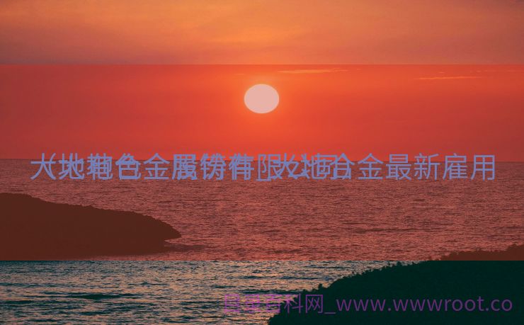 大地有色金属铸件_大地合金最新雇用
（大地合金股份有限公司）
