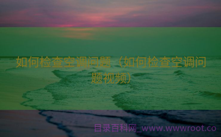 如何检查空调问题（如何检查空调问题视频）