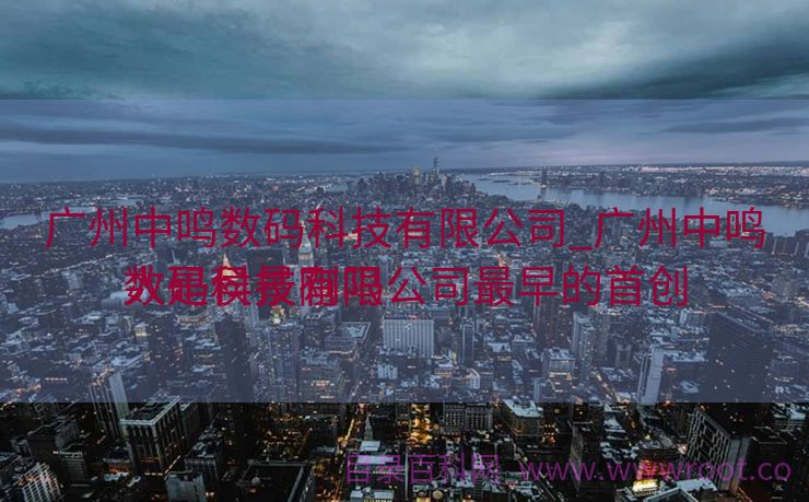 广州中鸣数码科技有限公司_广州中鸣数码科技有限公司最早的首创
人是侯景刚吗