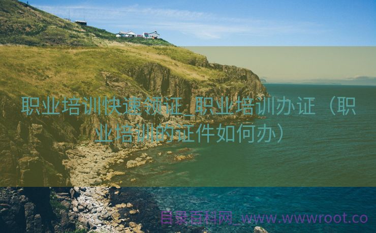 职业培训快速领证_职业培训办证（职业培训的证件如何办）