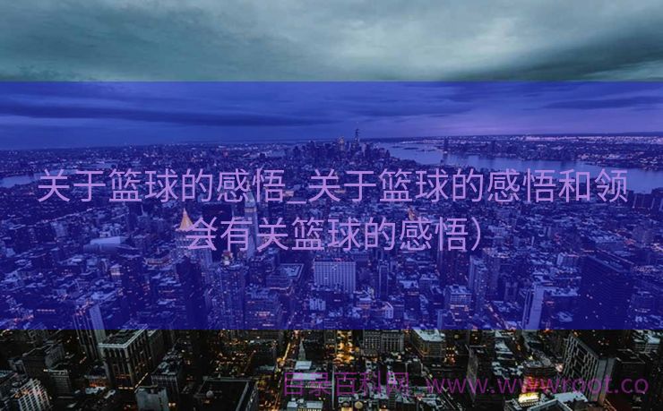 关于篮球的感悟_关于篮球的感悟和领会
（有关篮球的感悟）