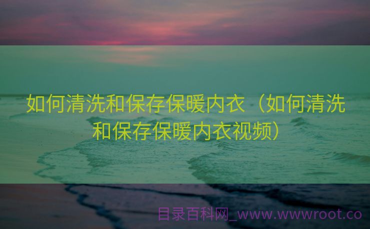 如何清洗和保存保暖内衣（如何清洗和保存保暖内衣视频）