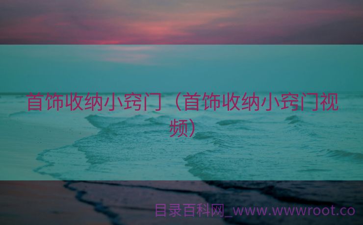 首饰收纳小窍门（首饰收纳小窍门视频）