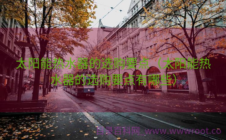 太阳能热水器的选购要点（太阳能热水器的选购要点有哪些）