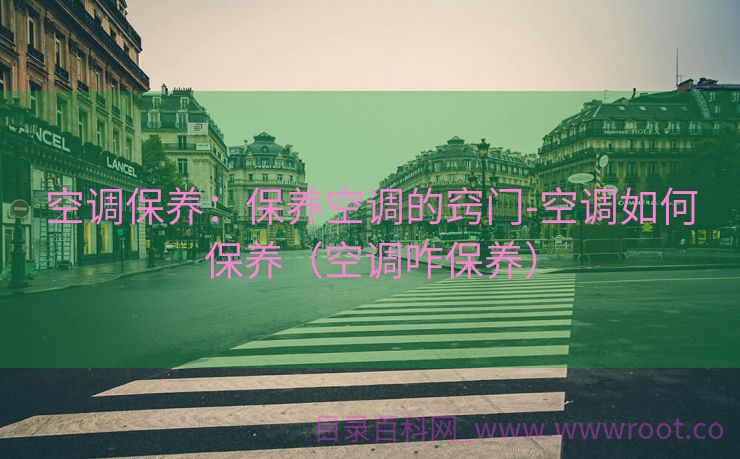 空调保养：保养空调的窍门-空调如何保养（空调咋保养）