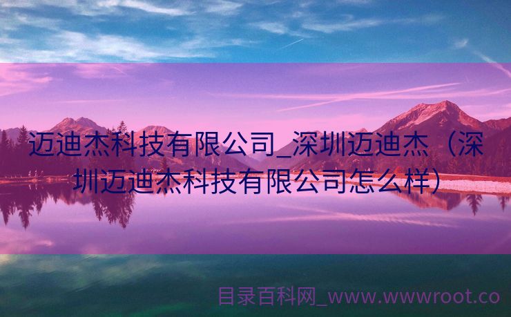 迈迪杰科技有限公司_深圳迈迪杰（深圳迈迪杰科技有限公司怎么样）